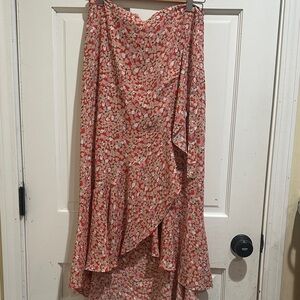 Floral Asymmetrical Skirt